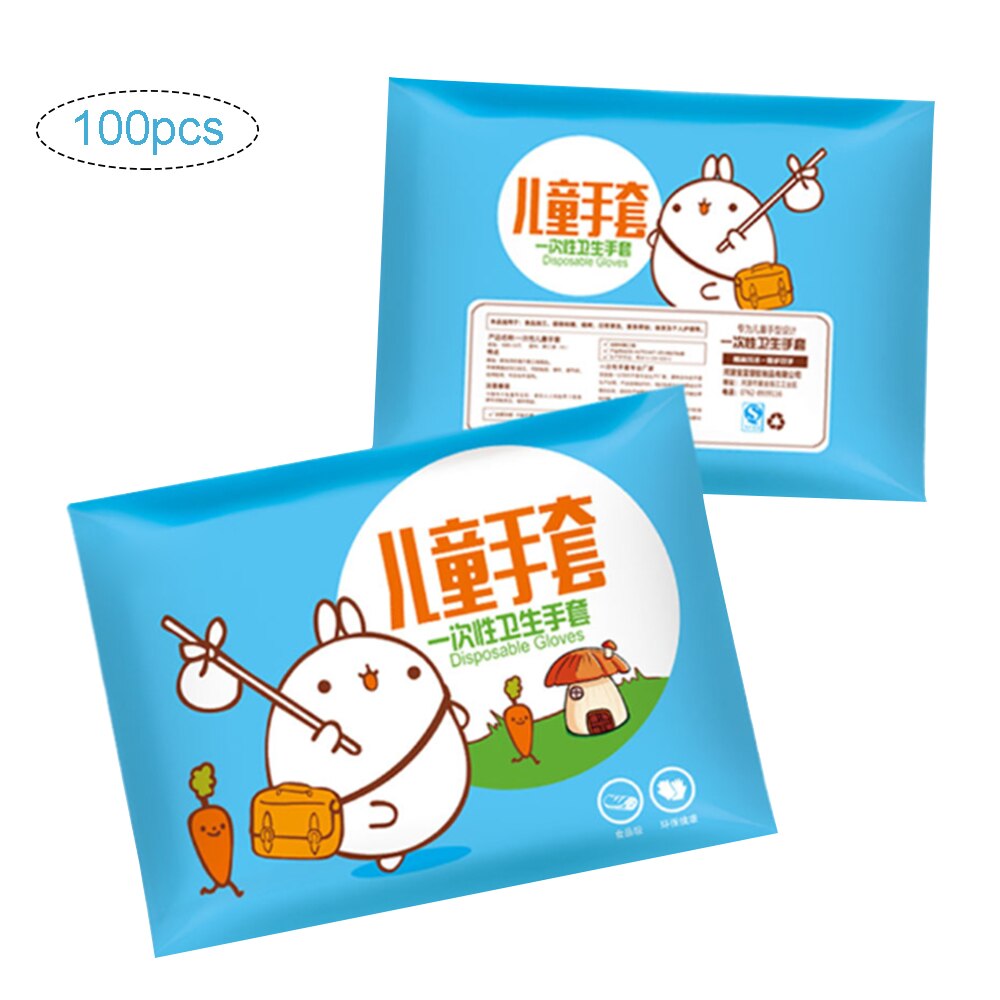 Guantes desechables para niños, manoplas multiusos transparentes para protección de manos, para actividades de comida y fiestas, de , 100 Uds.: 100pcs