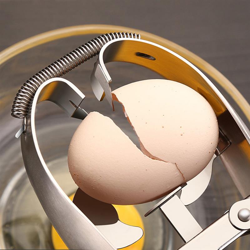 Rustfrit stål æggesaks æggeskalsskærer æggeoplukker rustfrit stål æggetopper kiks separator æggeåbner køkkengadgets