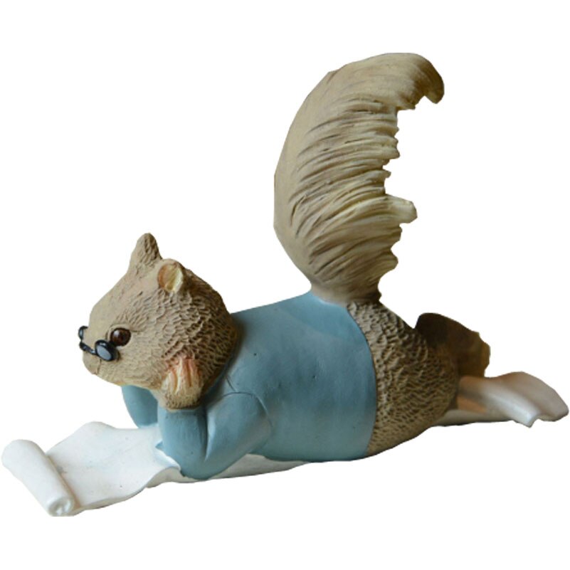 Résine écureuil décoration de jardin statue extérieure décor pelouse et cour décoration animale