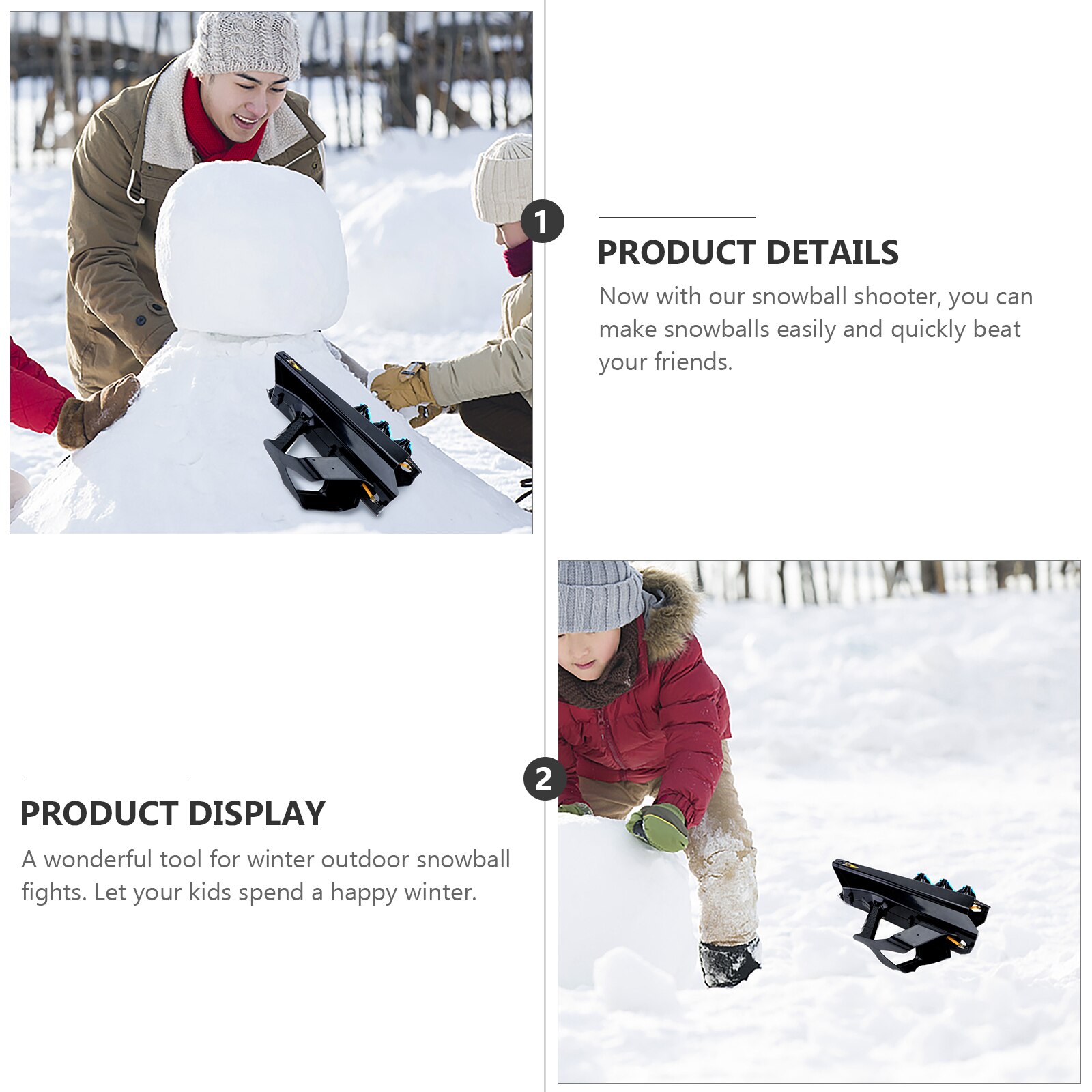 1 Set Winter Spelen Sneeuw Artefact Sneeuwbal Launcher Kinderen Speelbal Met Goggle