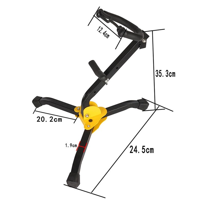 1 Pcs Alto Saxophone Stand Tenor Saxophone Holder Foldable &amp; 1 Pcs Saxophone Neck Strap With Snap Hook Sax Harness