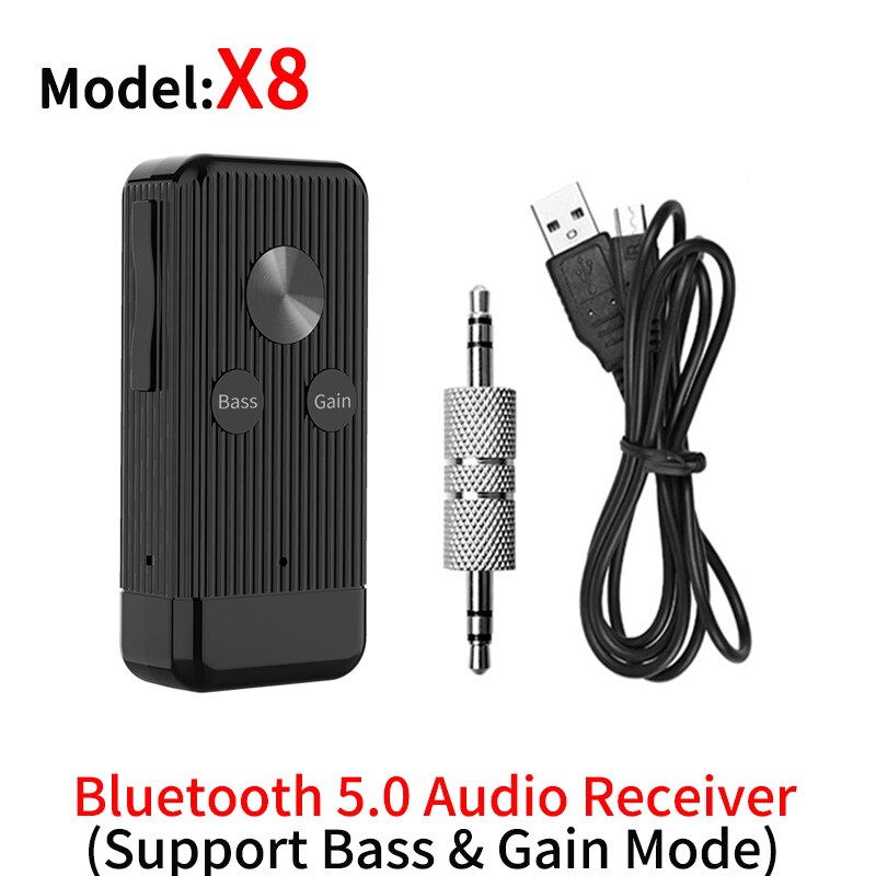 Vaorlo C28 ZF360 Bluetooth 5.0 Audio Adapter Stereo Muziek 3.5Mm Aux Draadloze Bluetooth Zender Ontvanger Voor Auto Hoofdtelefoon Tv: X8 Receiver