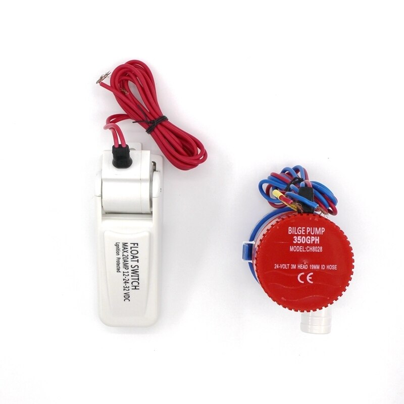 Bilge Pump 350GPH DC 12V 24V Float Switch Combination Suit Electric Water Pump For Aquario Submersible Seaplane Motor Homes