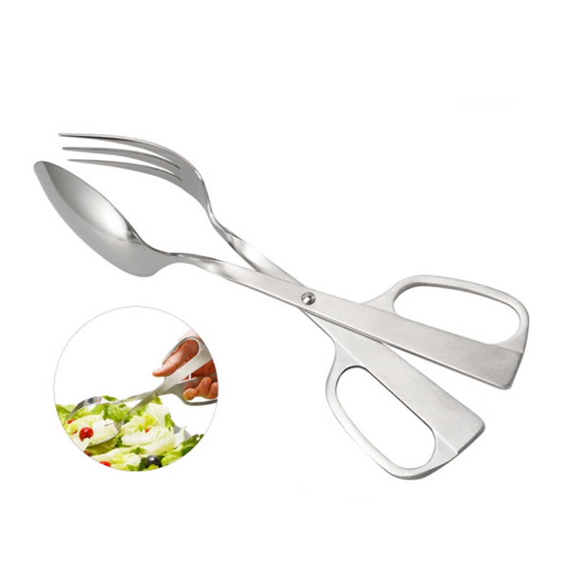 Roestvrij Staal Salade Clip Spiegel Voedsel Clip Brood Clip Met Veiligheidsslot Nail Salade Clip Keuken Salade Tool