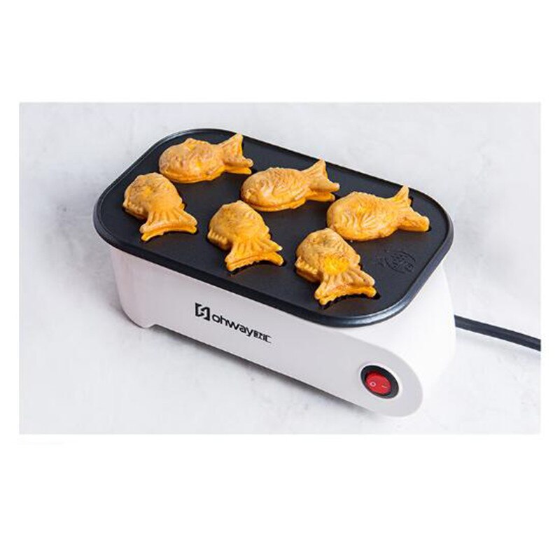 Blekksprut ball maker takoyaki bakepanne elektrisk taiyaki maskin pølse hotdog egg omelett grill japansk fiskform kakeovn: Taiyaki maker
