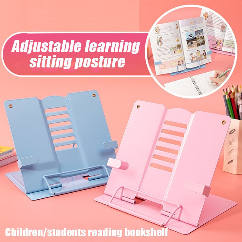 Adjustable Portable Metal Adjustable Reading Book Holder Support Document Shelf Bookstand Tablet Music Score Recipe Stand