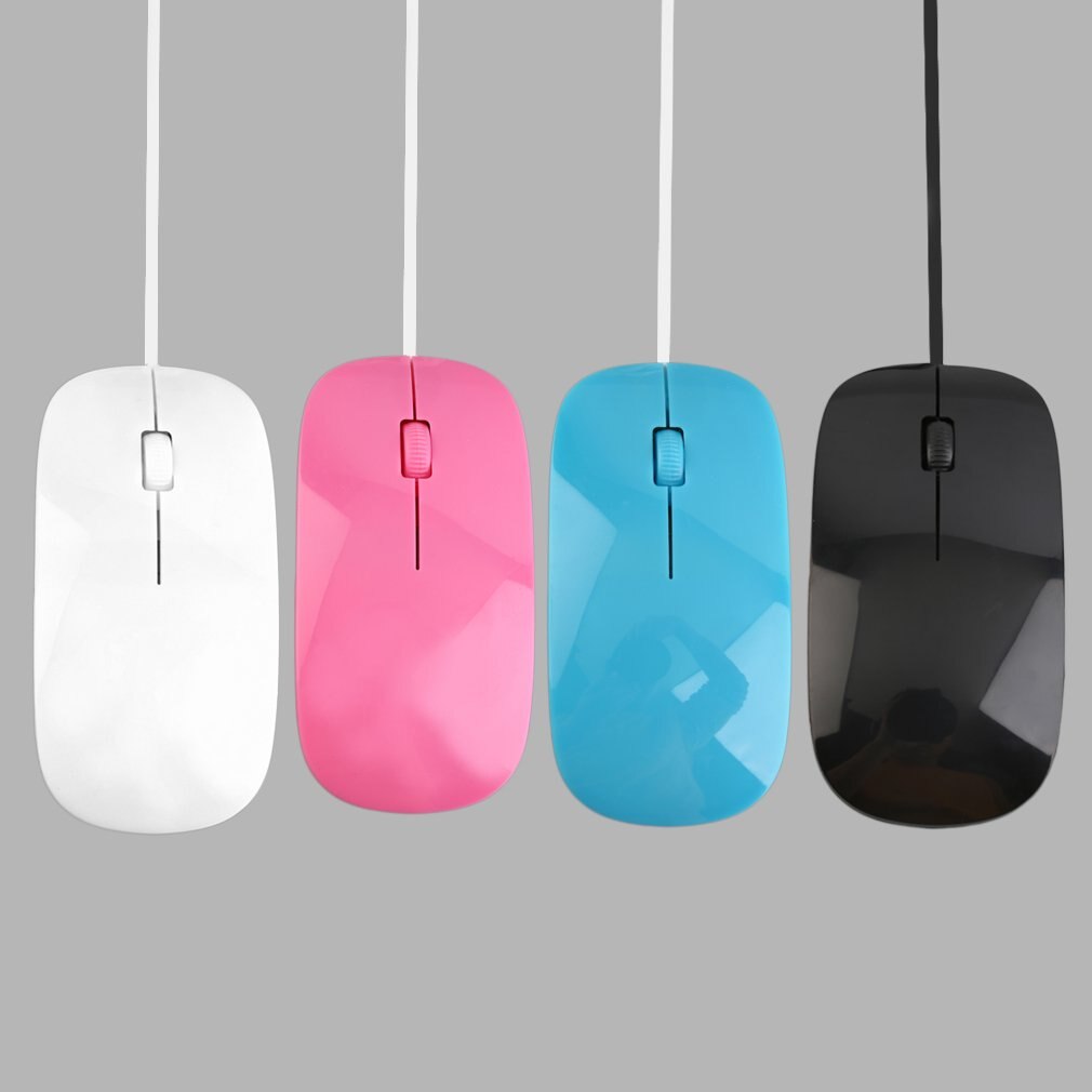 2.4GHz 3D 1200dpi Wired Optical Mouse Ultra Slim 4 Colors Mice USB for PC Laptop