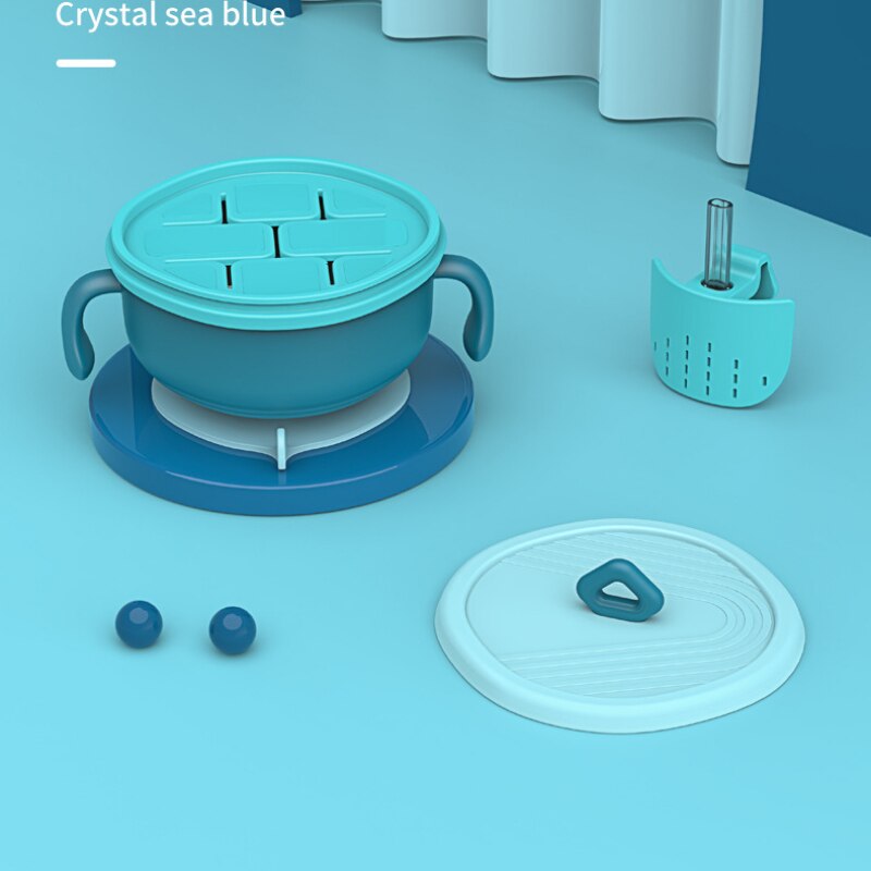 Assiette 3 en 1 pour bébé, bol de collation pour bébé avec paille, bol à ventouse supplémentaire, ensemble de vaisselle pour enfants en bas âge