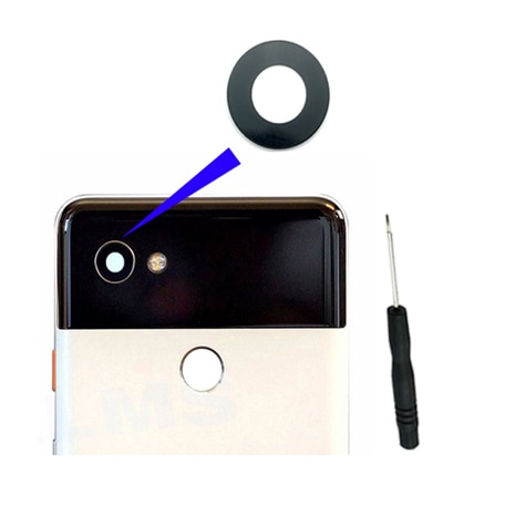 Original For HTC Google Pixel 2 5.0" 2 XL 2XL 6.0" Mobile Phone Rear Camera Glass Lens Cover Replacement With Adhesive + Tools