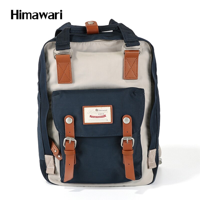 Himawari Nette Nylon Rucksäcke Reisetasche Frauen Wasserdichte Laptop Rucksack Große Kapazität Mumie Taschen Mochila Schule Tasche Nein1: nein 31 weiß und blau