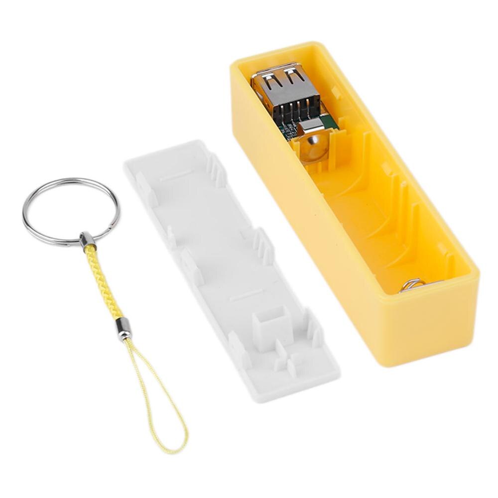 2600mAh Portable Size No Battery Powerbank 1*18650 Battery External Backup Battery Charger Power Bank Case For Smart Phone: Yellow
