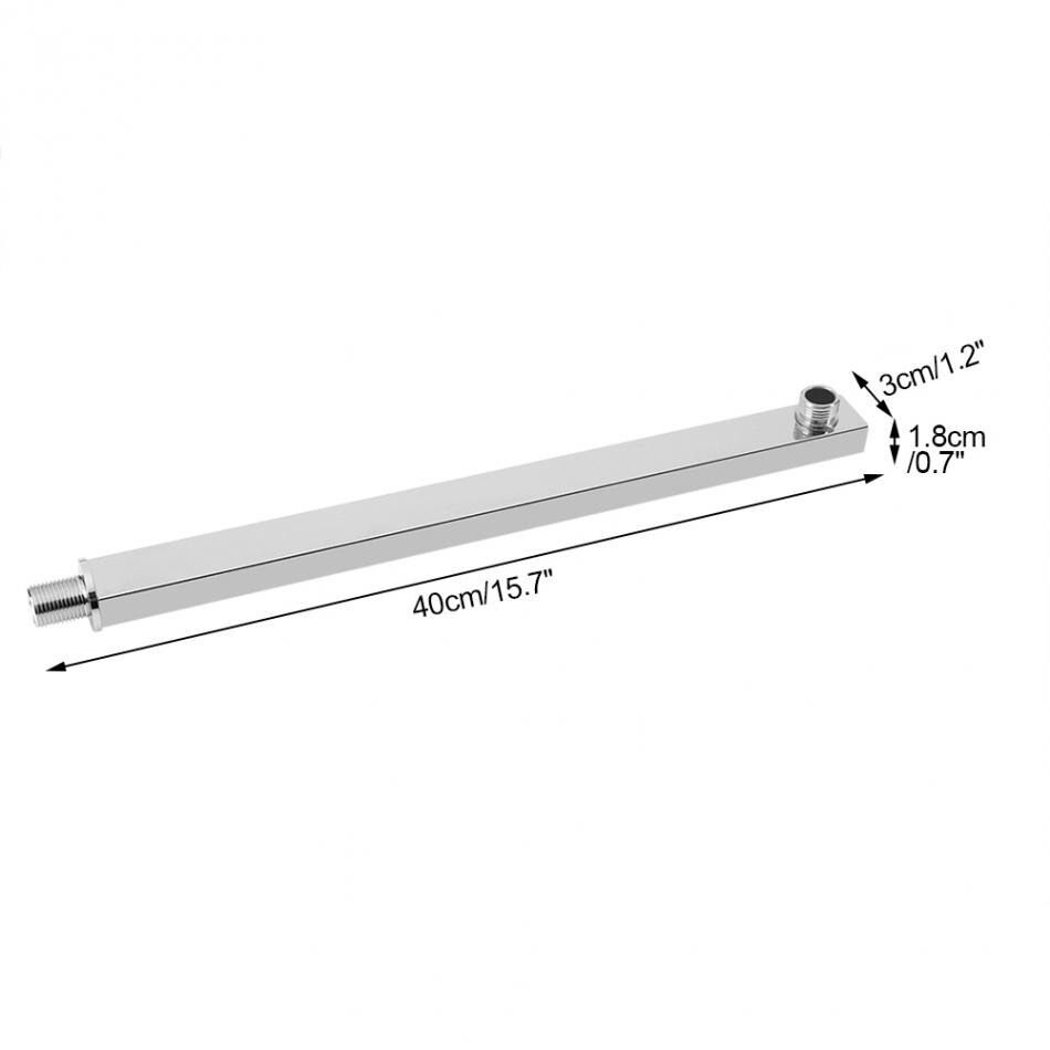 16in Lange Douche Extension Arm Gepolijst Rvs Beugel Bar voor Douchekop Houder Badkamer Douchen extension arm kit