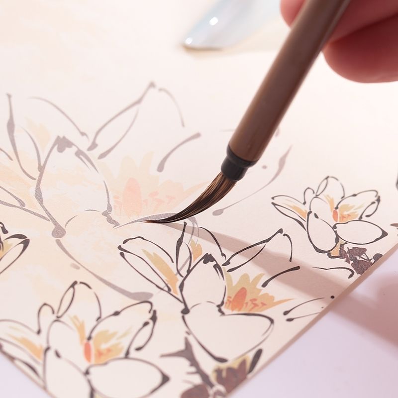 Pennello per capelli in tasso di pietra penna per calligrafia pittura cinese pennelli per calligrafia pittura meticolosa penna per pennello a linea bene Tinta cina