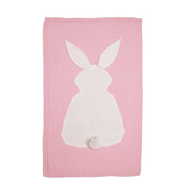 Langette tricotée attache kangourou pour bébé pour bébé, Plaid, dessin animé, lit, décoration pour chambre de bébé: A-1