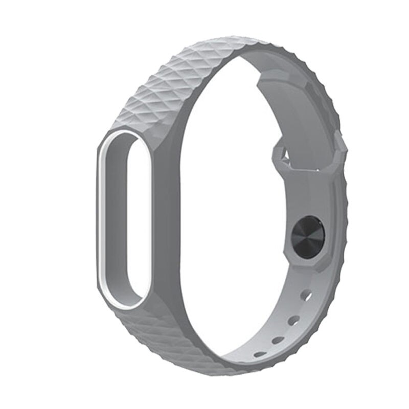 For Xiaomi Mi Band 2 Strap for Smart Watches Silicone Aurora Bracelet Wristbands for Xiomi Miband 2 Correas My Bend Straps Sport: gray and white