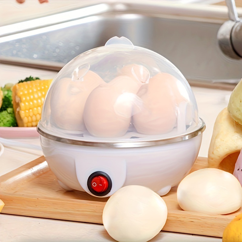Elektrisk eggkoker 7 eggs dampkoker multifunksjonell komfyr med automatisk avstengning for omelett myke, medium og hardkokte egg: Uk