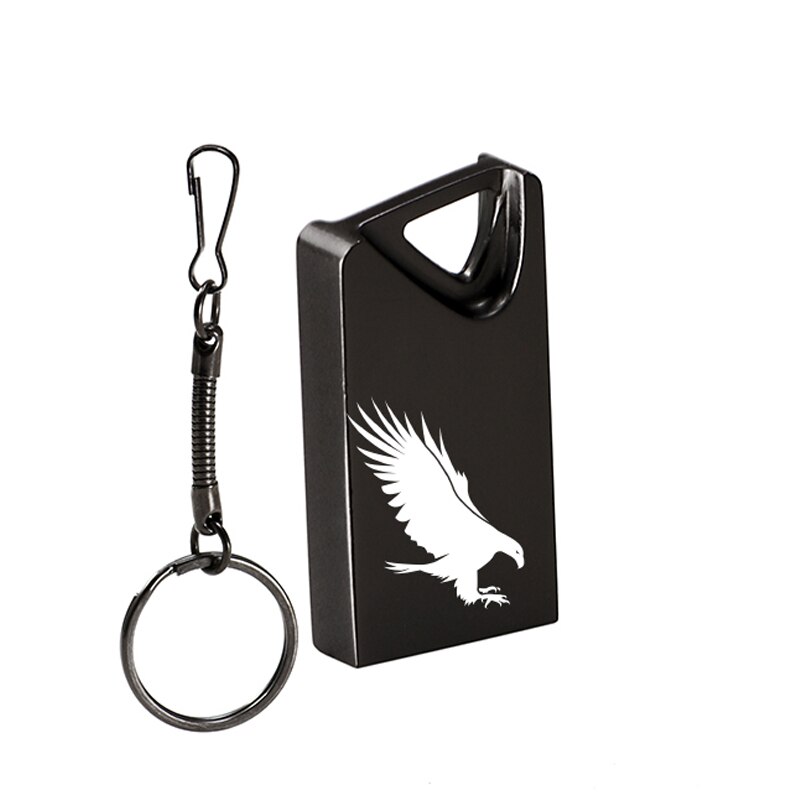 JASTER USB Flash Drive Super mini флешка usb metalen penna sleutel schijf logo pendrive bastone flash 32GB/8GB/4GB/16GB/128GB: 16GB / Black eagle logo