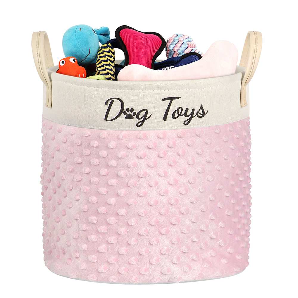 Opbevaringskurv til hundelegetøj, foldbar hundekasse, taske, sammenklappelig kæledyrshvalpeorganisator, kurve til legetøj, tøjtilbehør, kæledyrsartikler: Blå