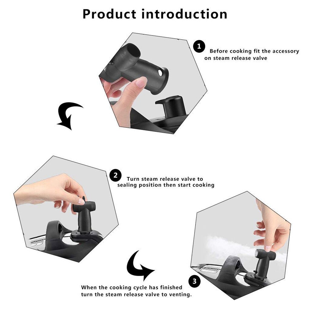 Silicone Steam Release Diverter Compatible Kitchen Accessories For Instantly Pots Pressure Cooker Steam Diverter Home Gadgets