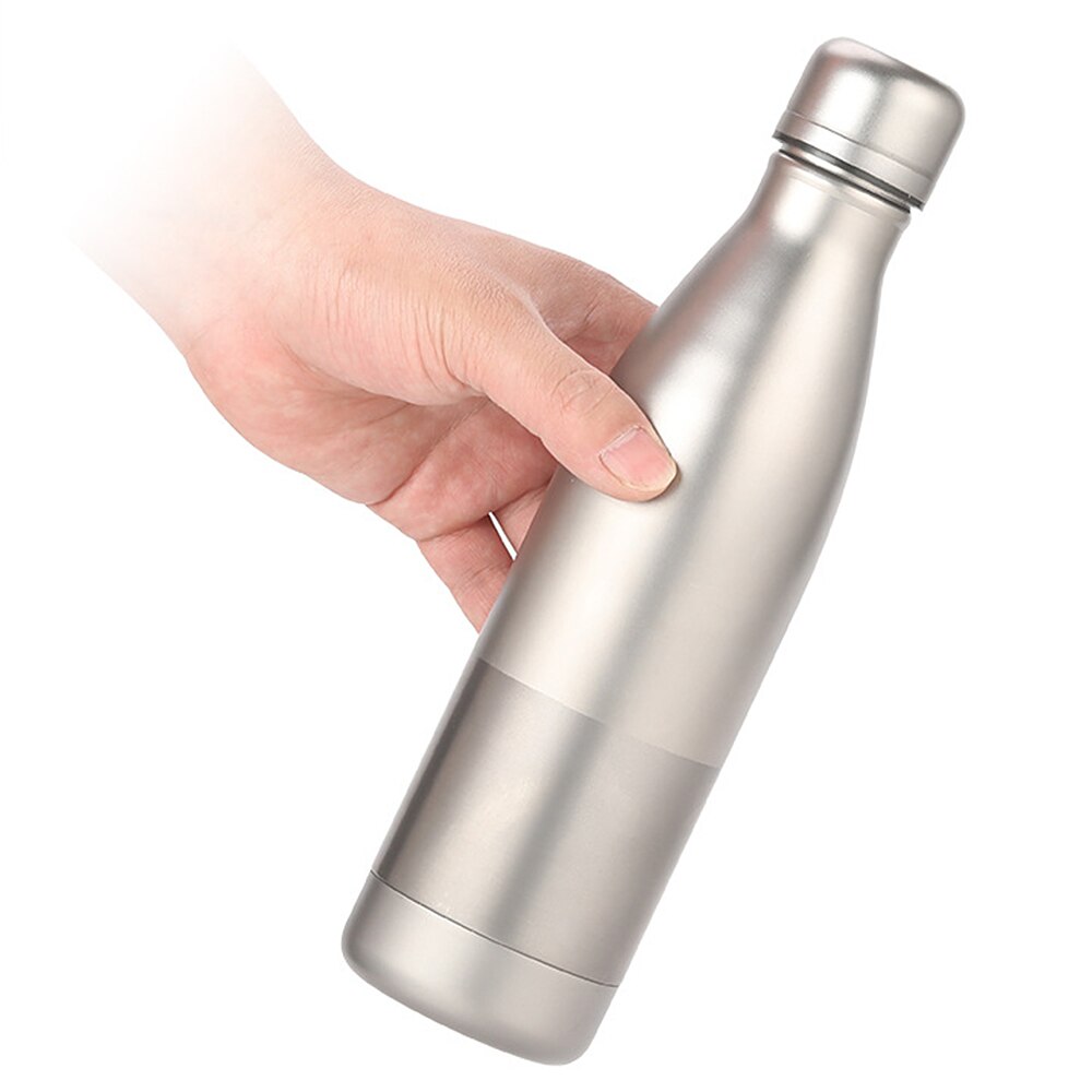 Lixada 550/680Ml Titanium Water Fles Lichtgewicht Outdoor Sport Fles Voor Camping Wandelen Fietsen Backpacken Titanium Fles