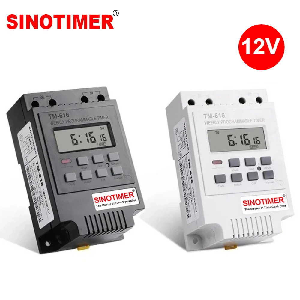 SINOTIMER 30AMP Control Load DC 12V TIMER SWITCH 7... – Grandado