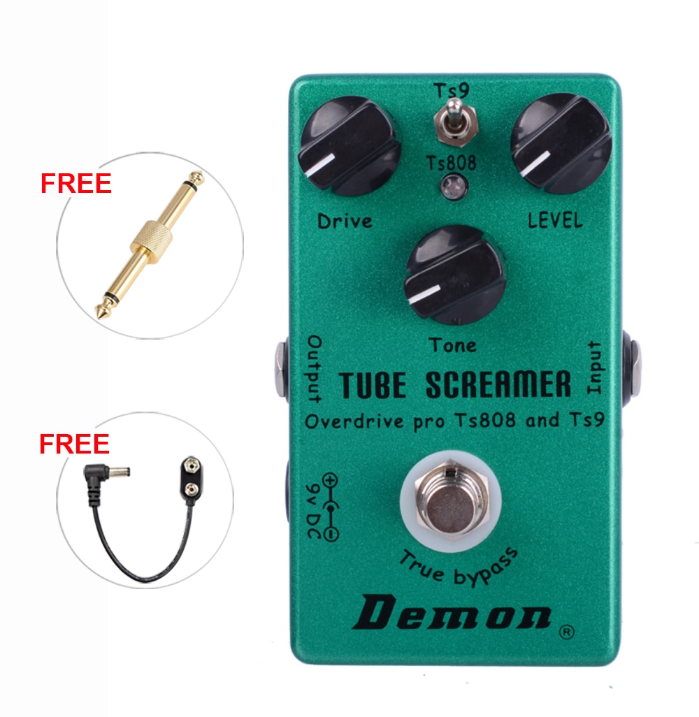 Demon TS808 Tube Screamer Overdrive Pro Vintage Electric Guitar Effect Pedal And True Bypass