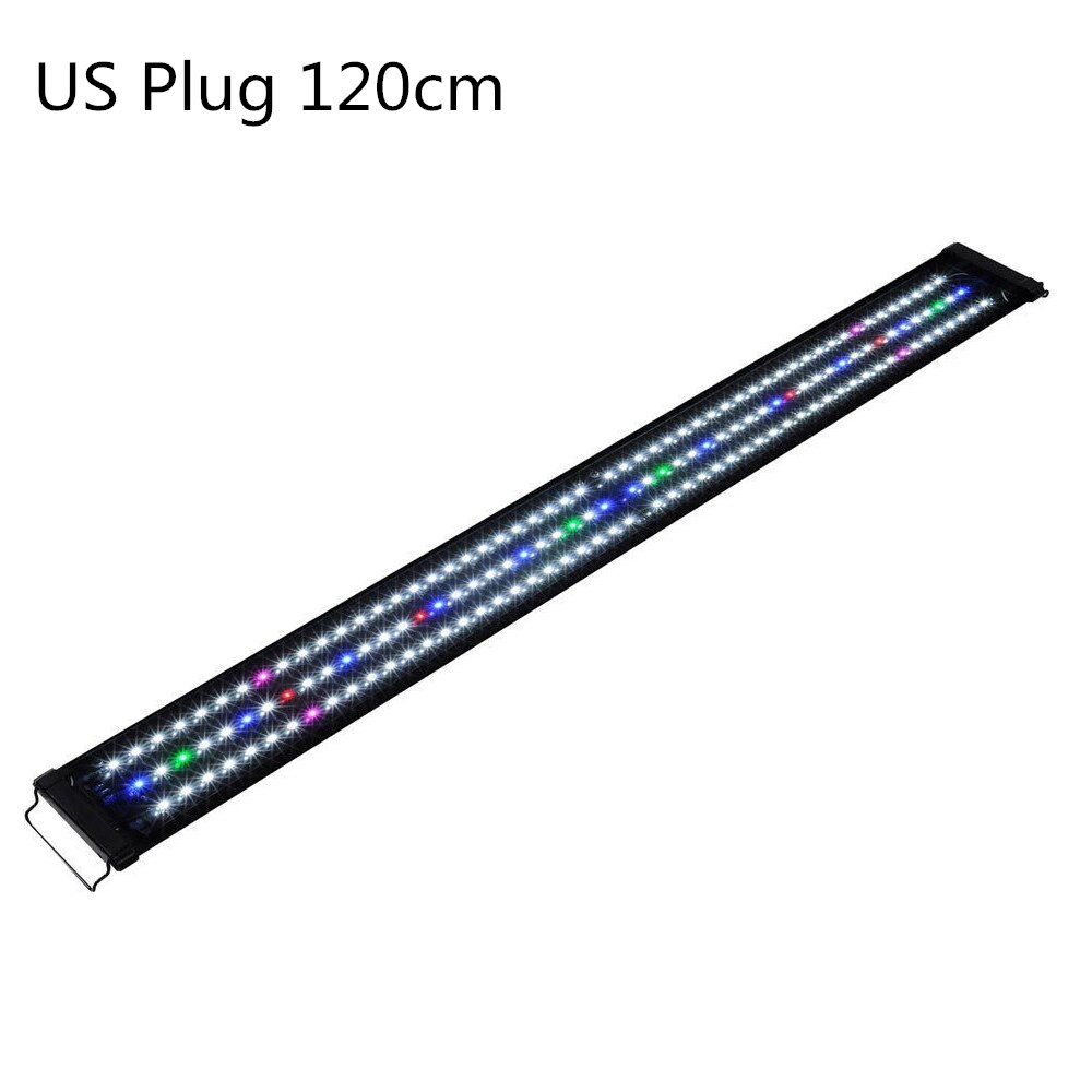 Waterproof US Plug LED Aquarium Lights Fish Tank Light Bar Blue 60/90/120CM Submersible Underwater Clip Lamp Aquatic Decor: US plug 120cm