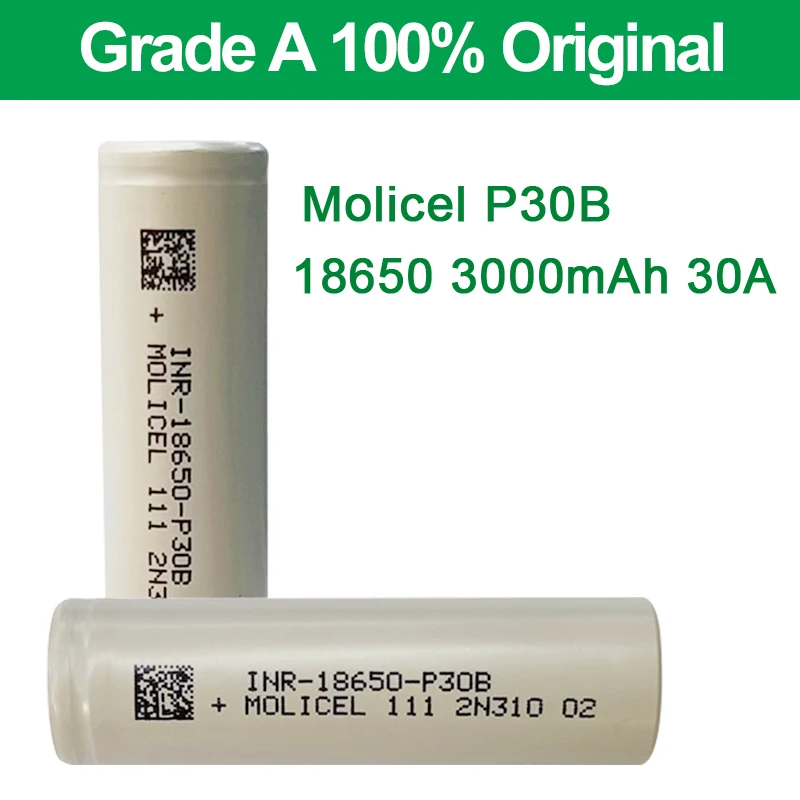 Hohe Entladung Original Molicel P30B INR 18650 3000 mah 30A Batterie Wiederaufladbare Li-Ion Batterien Für Power Werkzeuge Akku