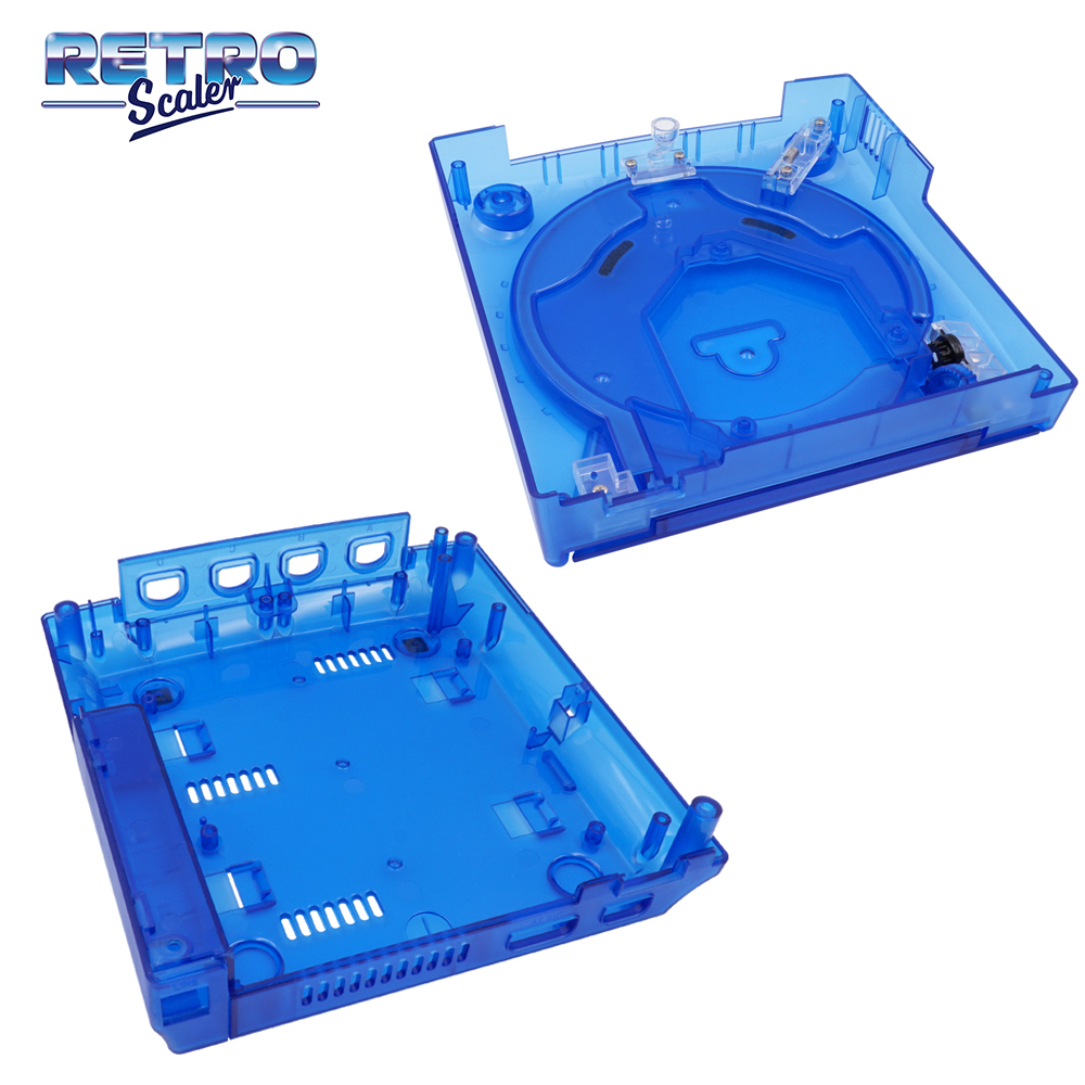 RetroScaler-carcasa de plástico de CC para consola de videojuegos Dreamcast, caja transparente, repuesto