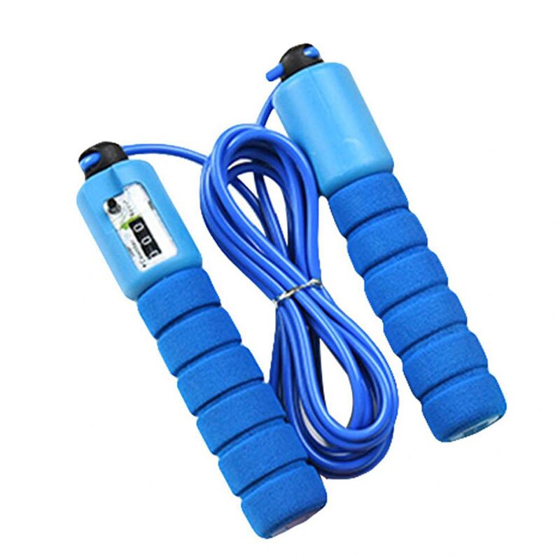 Springen Touwen Met Teller Sport Fitness Verstelbare Speed Tellen Jump Rope Skipping Voor Volwassenen En Kinderen Jump Workout: Blue