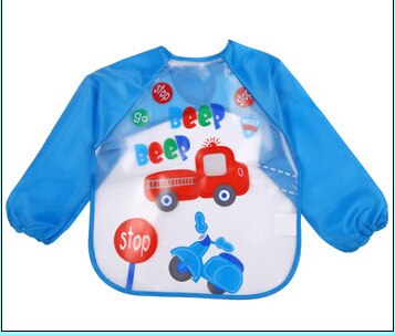 Baby Waterdichte Lange Mouwen Kiel Slabbetjes Kinderen Kids Feeding Tekening Gown Leuke Cartoon Schort Meisjes Jongens: 16