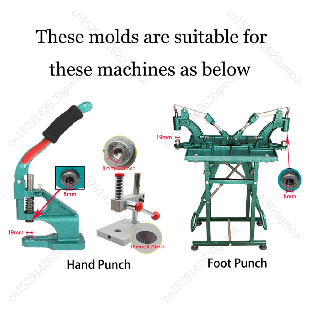 Hand Punch Press Machine Metal Mold For Snap Buttons Double Cap Rivets Eyelet Grommet Tools Dies Leathercraft Sewing Accessorie
