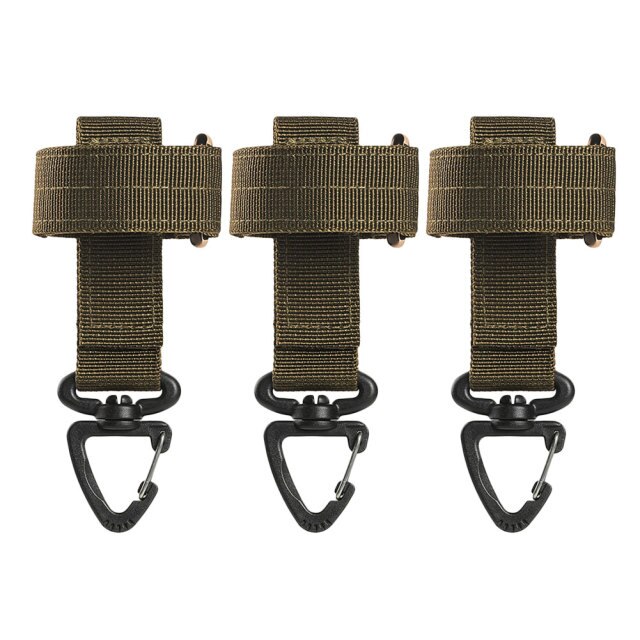 Outdoor Gloves Climbing Rope Storage Buckle Travel Camping Hiking Buckles Multi-purpose Glove Hook: Brown 3pcs