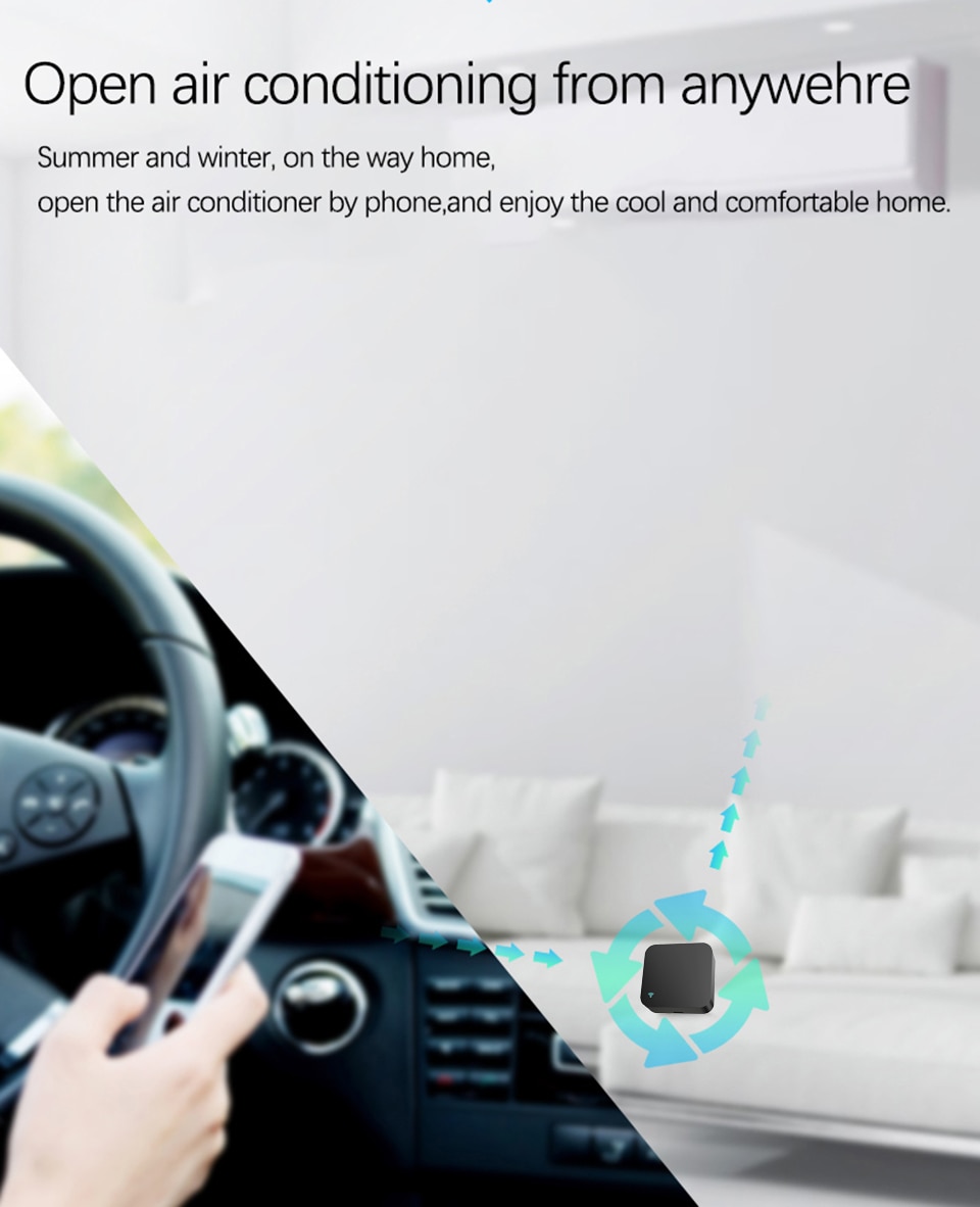 Smart WIFI+IR APP remote Controller for Infrared Aircondition/TV Universal Bridge work with Alexa /Google Home for smart home