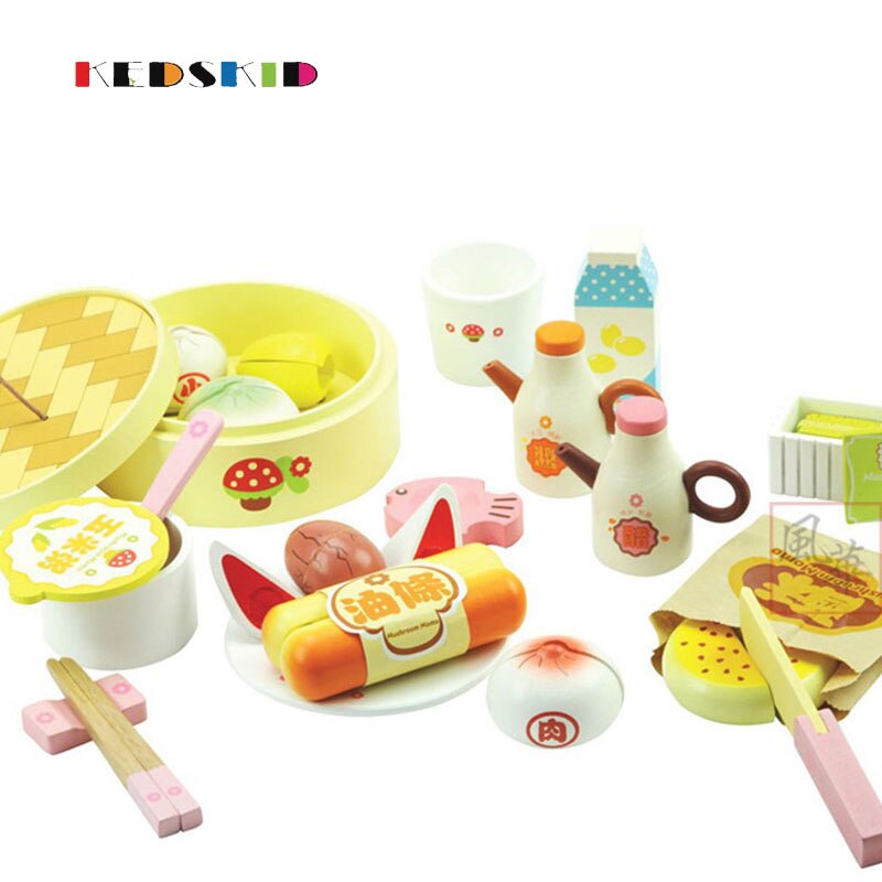 Classic Pretend Play Chinese dim sum keuken speelgoed imiteren chef Keuken Sets Kok Leuk spel speelgoed miniatuur voedsel kerstcadeau