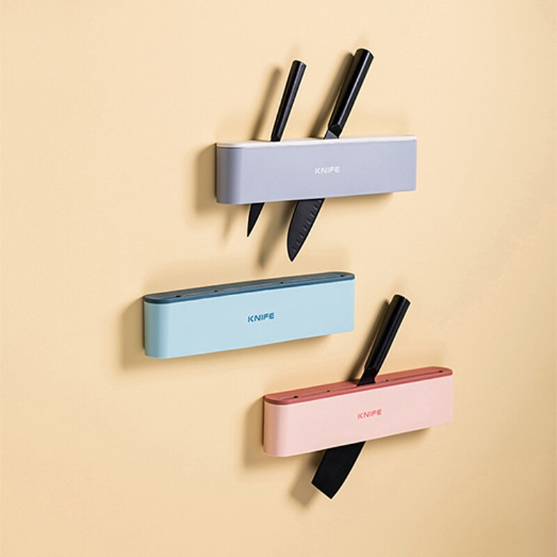 1PC Knives Shelf Holder Shelf Wall Mounted 4 slots Multipurpose Storage for Home Kitchen Accessories Wall Storage Rack hook