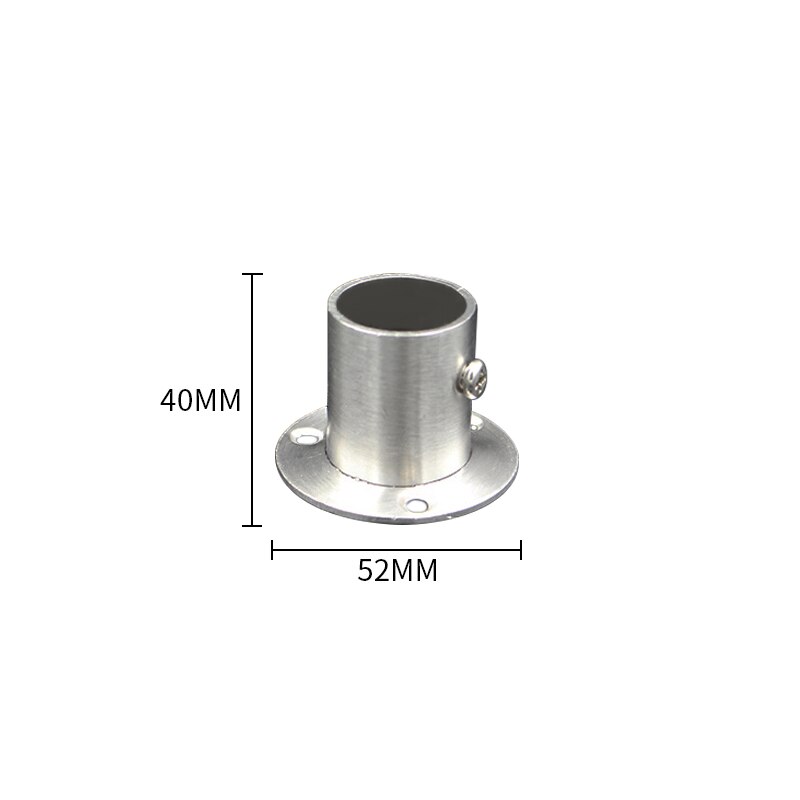 5pcs/lot Stainless steel pipe bracket 19-32mm Dia Tube support Flange Seat for Wardrobe Hanging Rail Rod Pole Socket End Holder: G318917