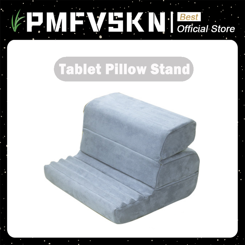 Soft Sponge Pillow Tablet Holder For Kindle e-book Readers Phone Tablet Stand Support Multi-angle Bed Reading Stand Lunch Break: GRAY