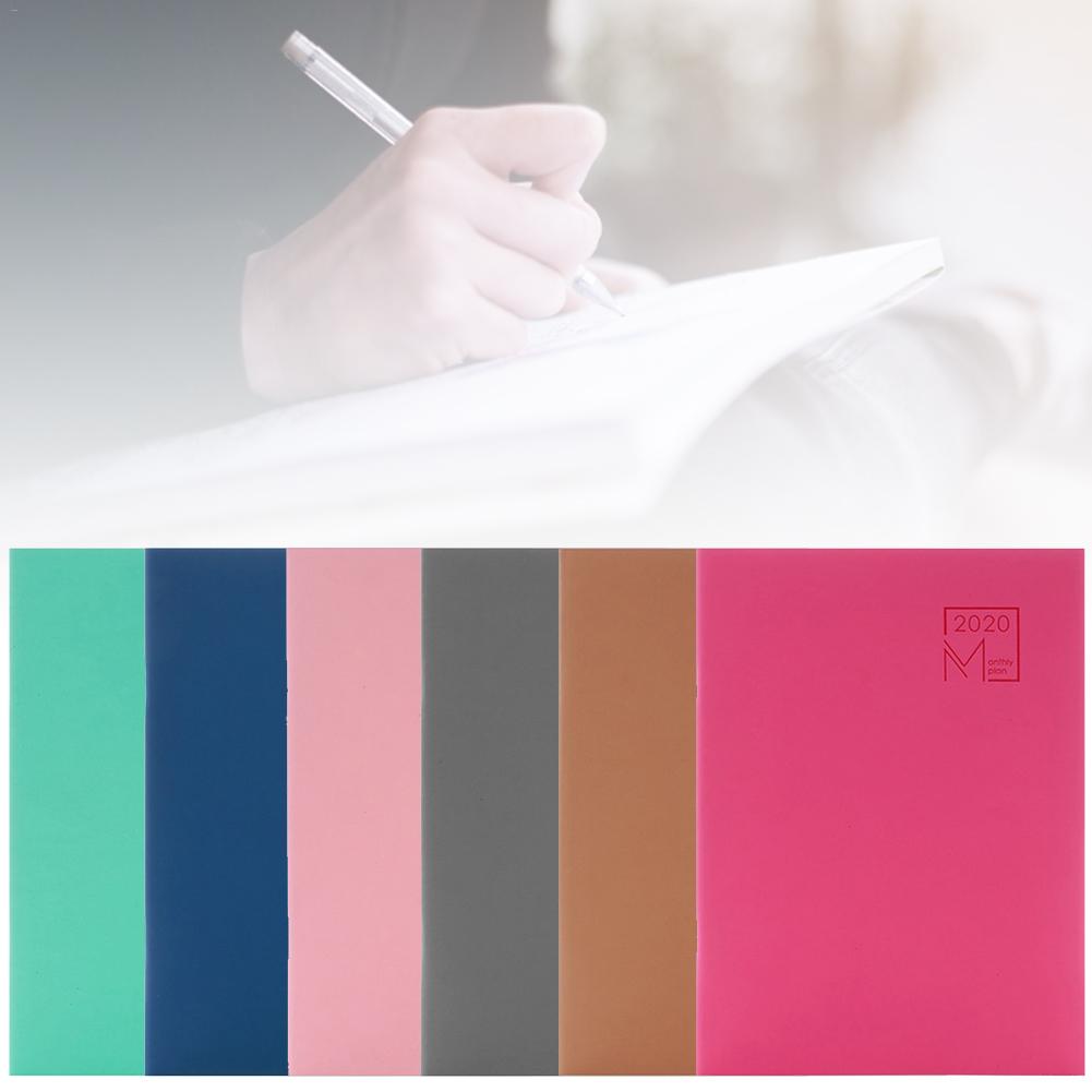 Monthly Planner Leather Cover 12-Month Planner 24 Sheets Diary Leather Notebook Personal Agenda Planner Notebook