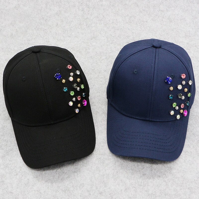 Gzhilovingl bomuld diamant baseball cap snapaback hat til kvinder solid voksen casual piger justerbare baseball caps