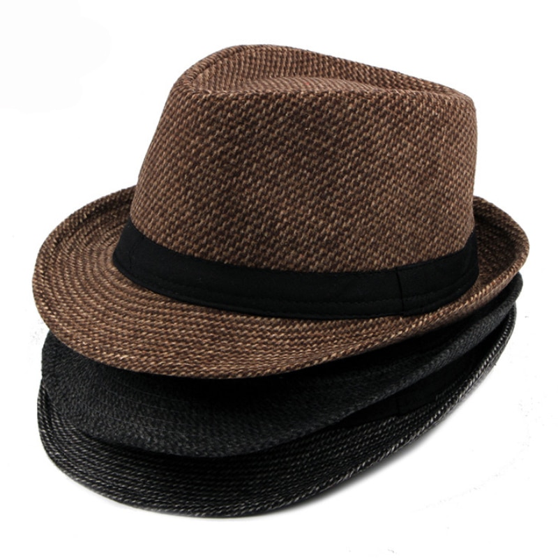 Ht1514 høst vinter vår herrehatter uformelt fast svart grå kaffe fedora hattemaker retro derby jazzhatter britiske trilby hattemaker