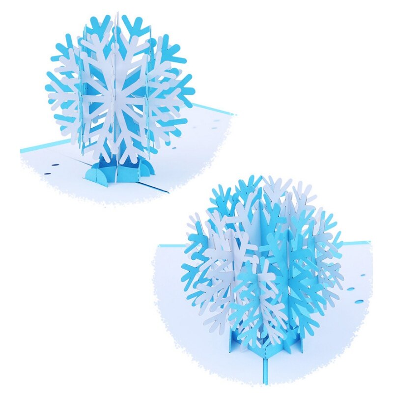 Snowflake 3D pop-up Christmas card cards invitation envelope