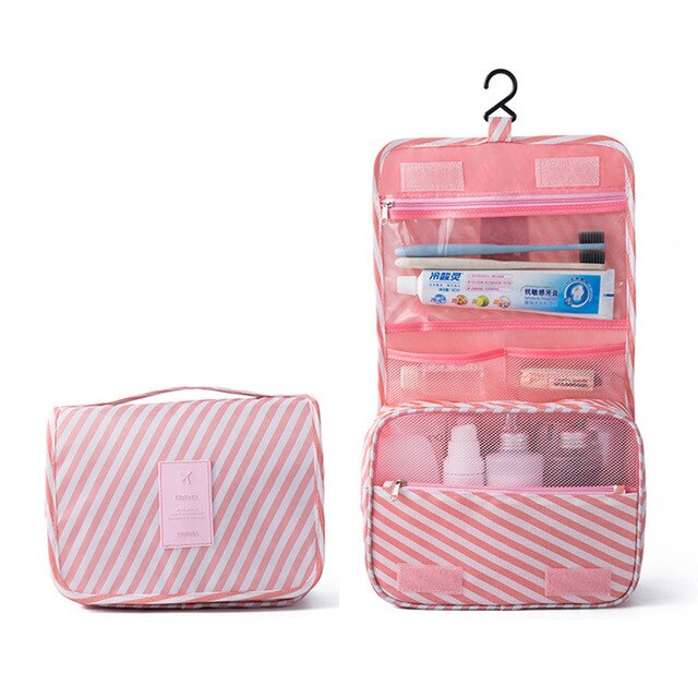 Bolsa De Cosméticos Multifunción De Viaje Para Mujeres, Bolsa De Cosméticos, bolsa De Almacenamiento De Artículos De Tocador, Bo: PinkTiao