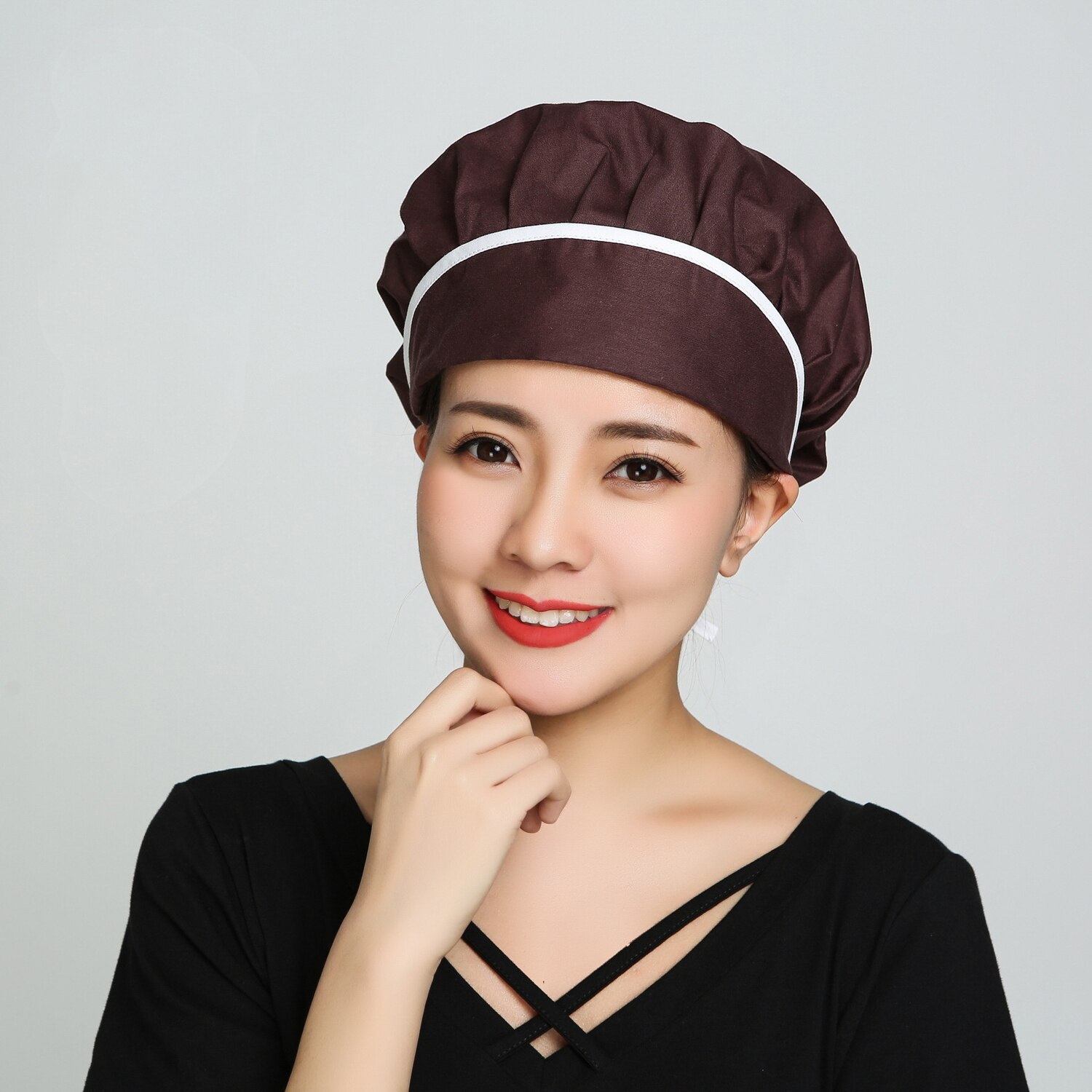 Unisex Chef Restaurant Uniforms Hotel Work Wear Waitress Master Cooker Bake Breathable Adjustable Printed Mushroom Hat Cap: Color12