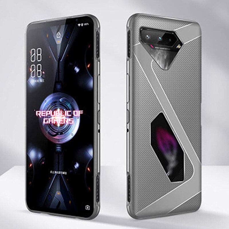 Voor Asus Rog Telefoon 5 Case + Gehard Glas Soft Gel Tpu Beschermende Huid Matte Silicon Cover