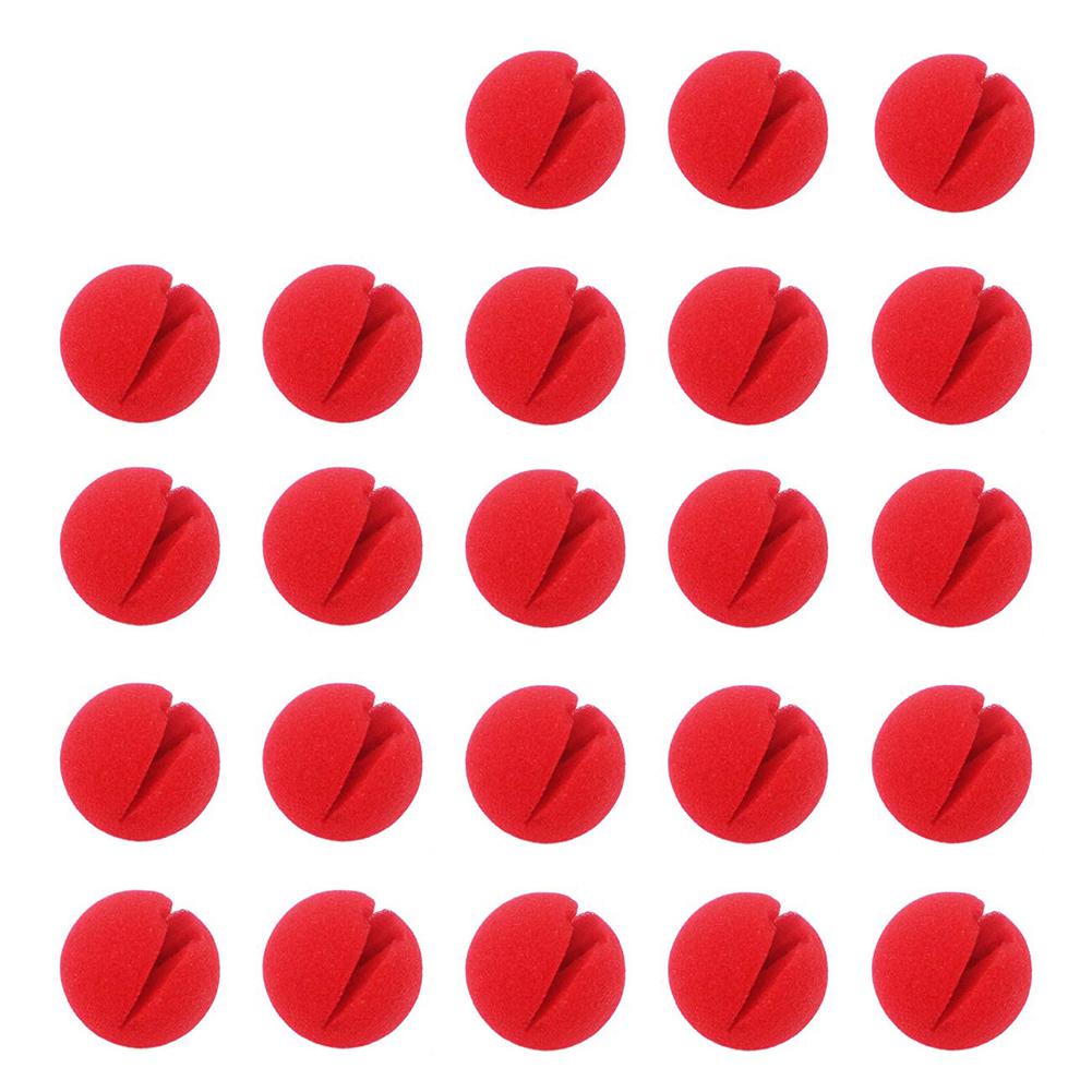 50Pcs Adorable Red Ball Foam Circus Clown Nose Comic Party Halloween Costume Magic Dress Wedding Tools Accessories: Default Title