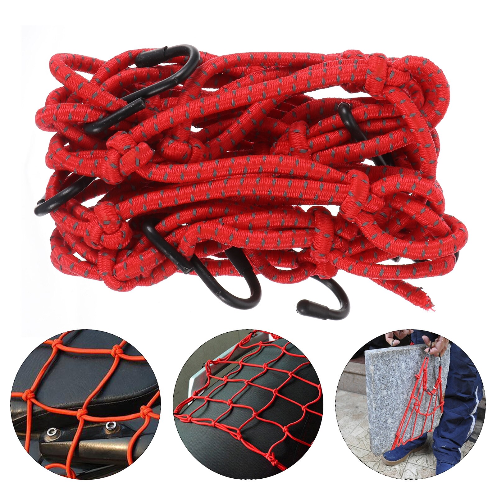 Motorcycle Helmet Mesh Net Cargo Net Luggage Strap Helmet Cargo Luggage Net