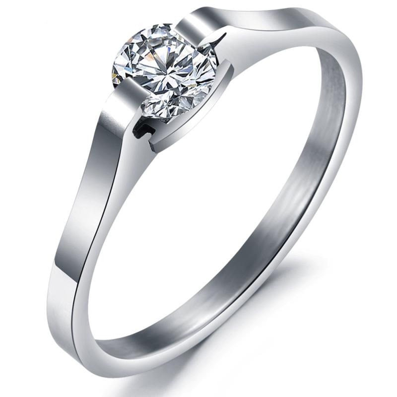 Vrouwen Casual Ring met AAA CZ titanium ring wedding ring vrouwen verlovingsring