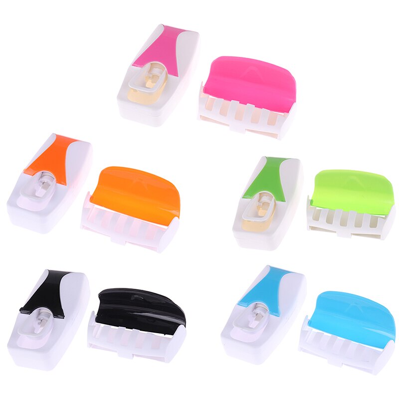 Automatische tandpasta dispenser tandenborstelhouder badkamerproducten wandmontage rek badset tandpasta knijpers