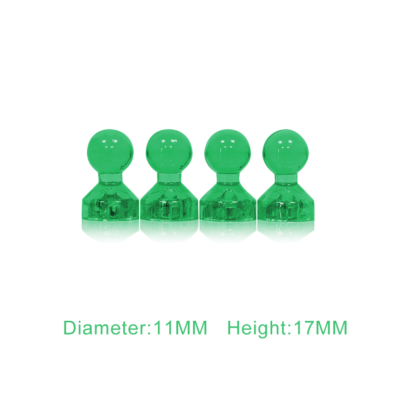 N35 N52 Neodymium Kantoor Sterke Koelkast Magneten Whiteboard Magneet Sticker Voor Schaken Cup Vorm Koelkastmagneet Gesp 4 Stks/set: green